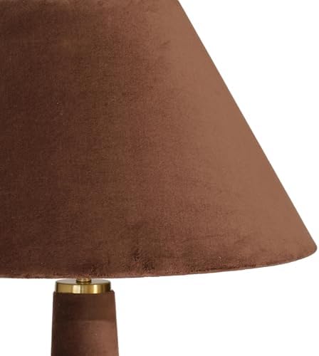 TOV Furniture Graham Chocolate Brown Velvet Floor Lamp - Image 4