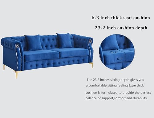 Hybition 3-Piece Living Room Sofa Set, Tufted Design - Image 7