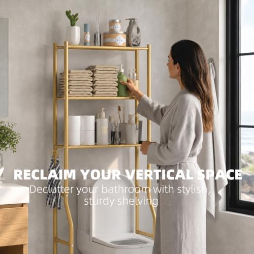 GloTika 3-Tier Over Toilet Storage - Image 2