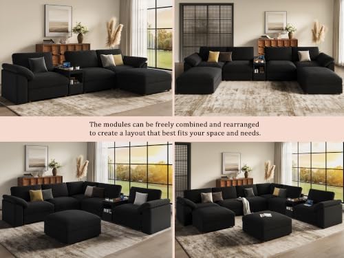 EASE MOOSE Oversized Sectional Modular Sofa, Large v Shape Sectional Couch - Image 6