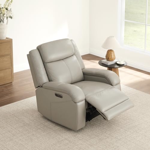 Watson & Whitely Genuine Leather Wall Hugger Power Recliner - Image 6