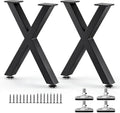 Heavy Duty X Shape Metal Coffee Table Legs, Replacement Legs by SNYXXOZ