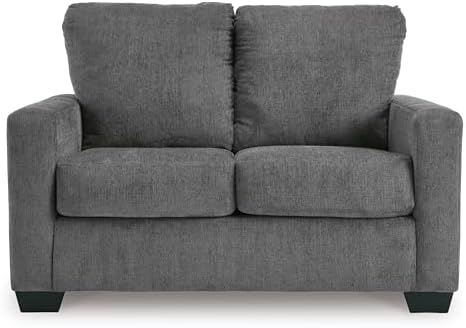 Signature Design by Ashley Rannis Twin Sleeper Sofa, Pewter Chenille - Image 4
