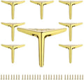 6 inch/15cm Shiny Gold Metal Furniture Legs Set of 8 by Smaxcn