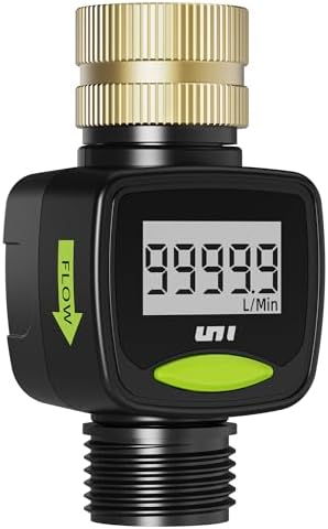 Unistyle Water Flow Meter with Brass Inlet Metal Thread, ±5% Measure Accuracy by Unistyle