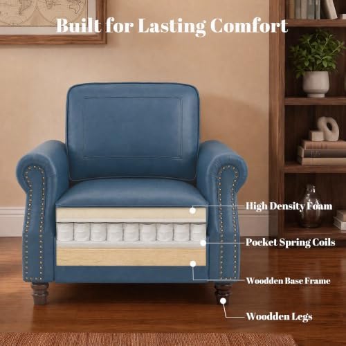Kingfun Faux Leather Accent Chair - Image 6