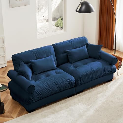 94" Modular Sectional Sofa, Velvet Upholstered Couches by Wunlerlant