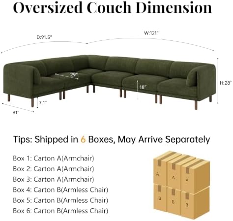 Cloud Sectional Couches for Living Room, Modular Sectional Sofa - Image 2