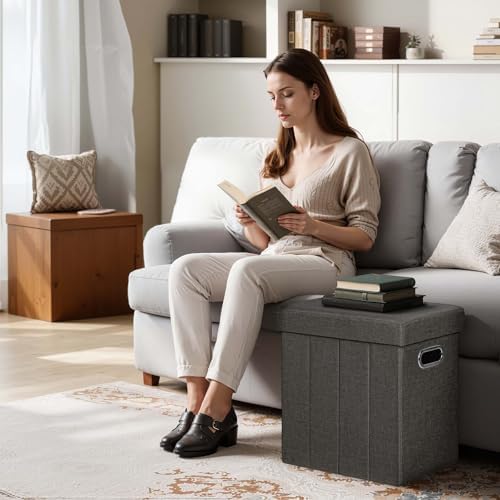 COSYLAND Ottoman with Storage Collapsible - Image 2