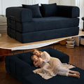 59" Convertible Sofa Bed, Boneless Sleeper Futon Couch by Unknown