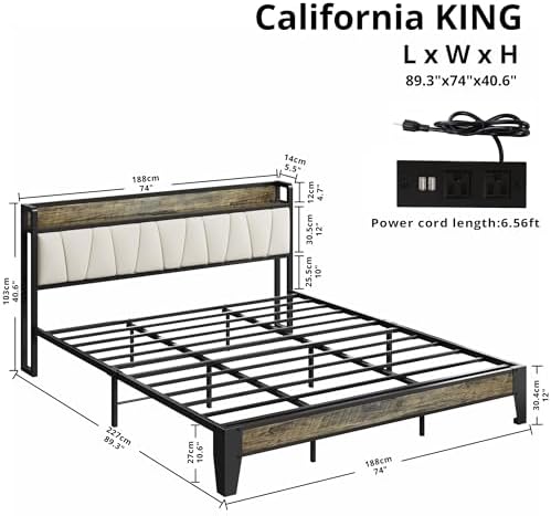 LIKIMIO California King Bed Frame - Image 2