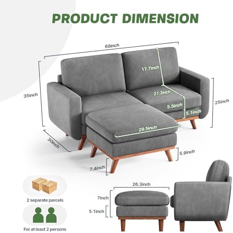 Vesgantti 68" Loveseat Sofa - Image 2