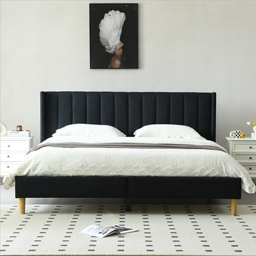 YUHUASHI King Bed Frame，Platform Bed - Image 3