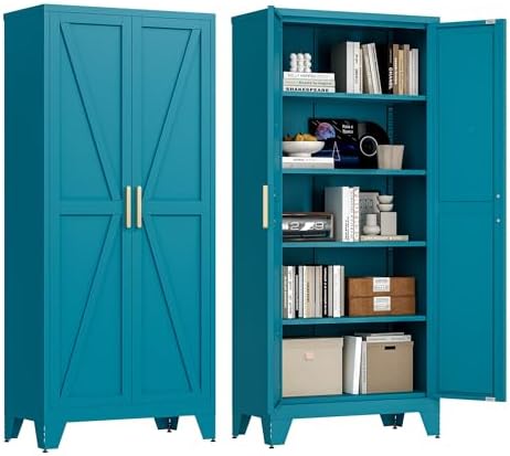 Washsemba 71'' Farmhouse Metal Storage Cabinet by Washsemba