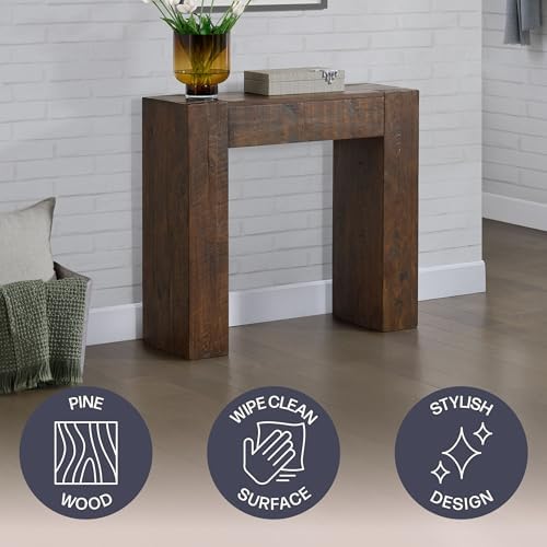 Alaterre Furniture Stockyard Solid Wood Console Table, 36 Inch - Image 3