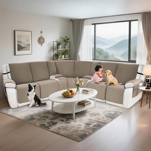 Waterproof Sectional Reclining Couch Covers L Shaped Recliner Sectional Sofa - Image 2
