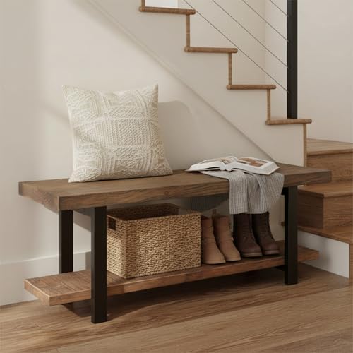 Pomona Solid Wood Entryway Bench - Image 2