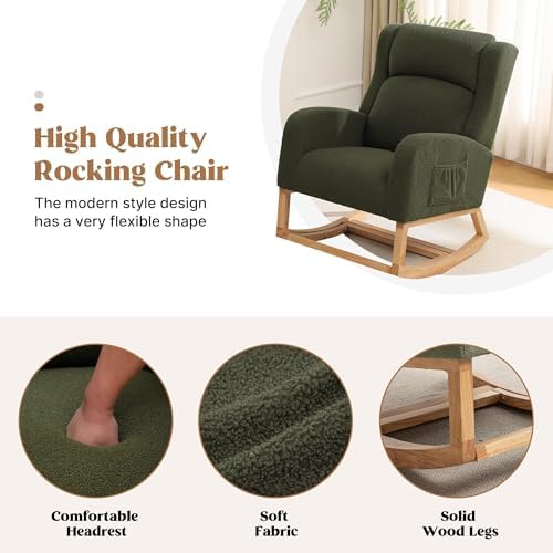 HCHAIRH Rocking Chair Nursery, Nursing Rocking Chairs - Image 5