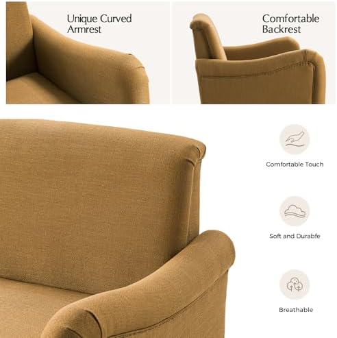 EcoHarbor Living 50.5" Mid-Century Modern Couch, Upholstered Sofa - Image 5