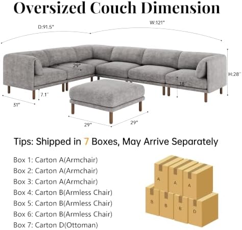 Cloud Sectional Couches for Living Room, Modular Sectional Sofa - Image 2