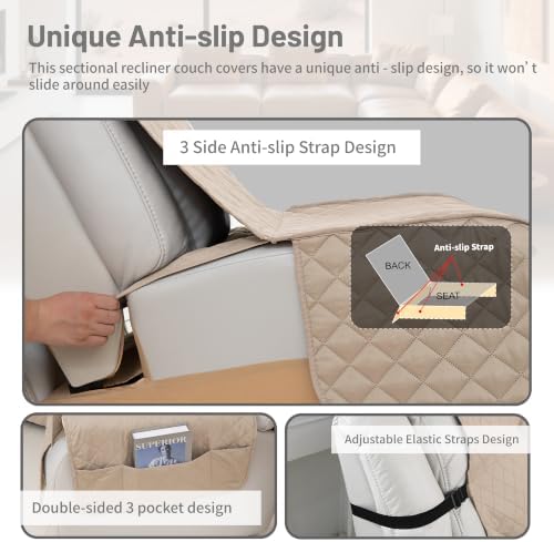 Waterproof Sectional Reclining Couch Covers L Shaped Recliner Sectional Sofa - Image 6