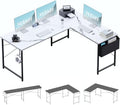 Pamray 64.5 Inch Reversible L Shaped Gaming Desk Large Corner Computer Desk by PAMRAY