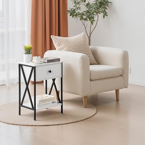 VECELO Nightstands Set of 2, Modern Bedside End Tables, Night Stands - Image 5