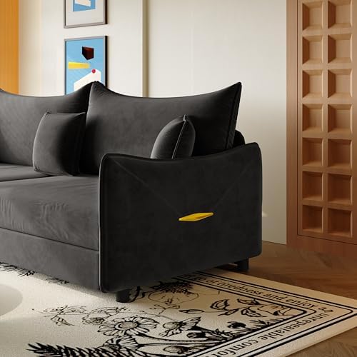 81.9" King Pull Out Sofa Bed, 3-in-1 Convertible Sleeper Sofa - Image 7