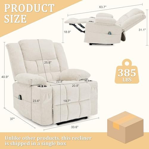 Korser Recliner Chair for Adults, Wall Hugger RV Recliner - Image 2
