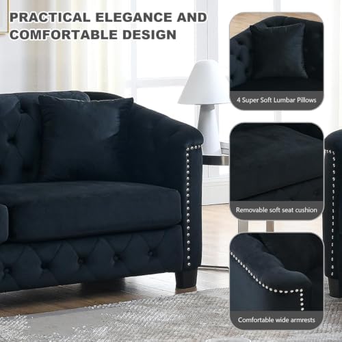 3-Seater Chesterfield Sofa Set of 2 - Image 5