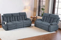 2 Piece Manual Recliner Sofa Set, Loveseat & Chair by WINVO