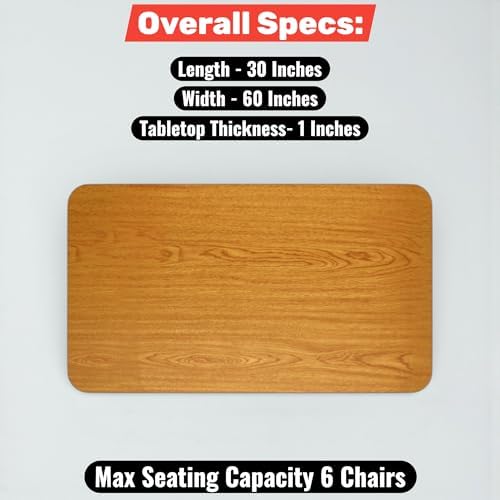 30" x 60" Rectangular Thermo-Formed MDF Table Top - Image 2