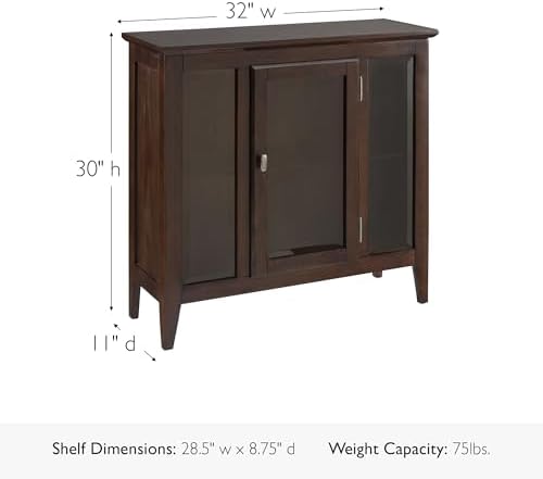 Leick Home Ryan Curio Cabinet, Chocolate Oak - Image 3