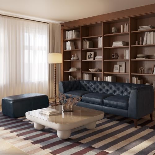 POLY & BARK Essex 89” Full-Grain Italian Leather Sofa – Tufted Back, - Image 2