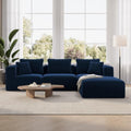 Novilla 106" Modular Sectional Sofa, L Shape Convertible Sectional Couch by Novilla