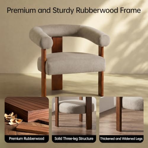 VKNOW Barrel Accent Chair, Vanity Chair - Image 5