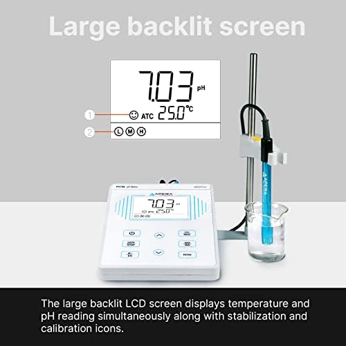 Apera Instruments, LLC-AI501 PH700 Benchtop Lab pH Meter, 0.01 pH Accuracy - Image 2