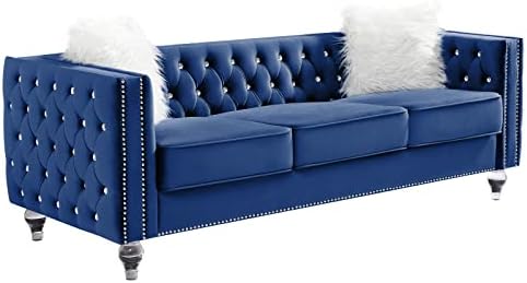 mikibama Velvet 3 Seater Sofa Couch by Mikibama