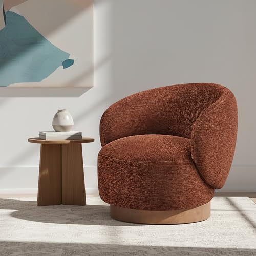 KISLOT Swivel Barrel Accent Chair, Performance Fabric by Kislot