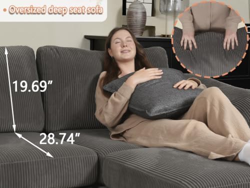 EASE MOOSE Sectional Modular Sofa, Oversized Sleeper Deep seat Couch - Image 5