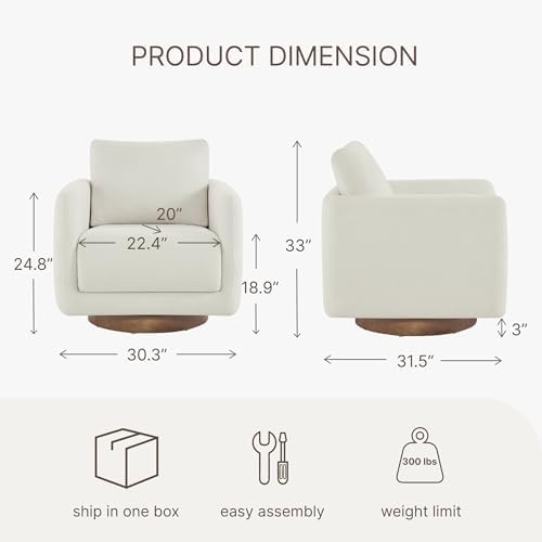 KISLOT Swivel Barrel Accent Chair - Image 2
