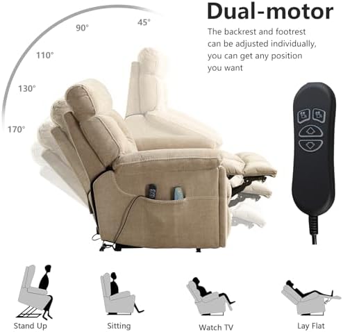 CANMOV Dual Motor Power Lift Recliner Chair - Image 3