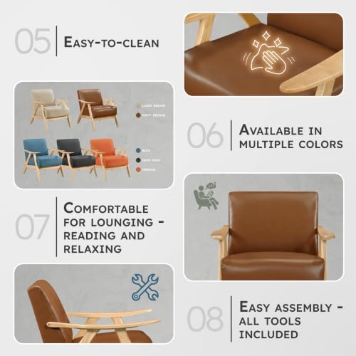 Lexicon Faux Leather Accent Chair - Image 4