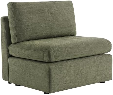 CHITA Modular Sectional Sofa, Armless Chair, Moss Green - Image 3