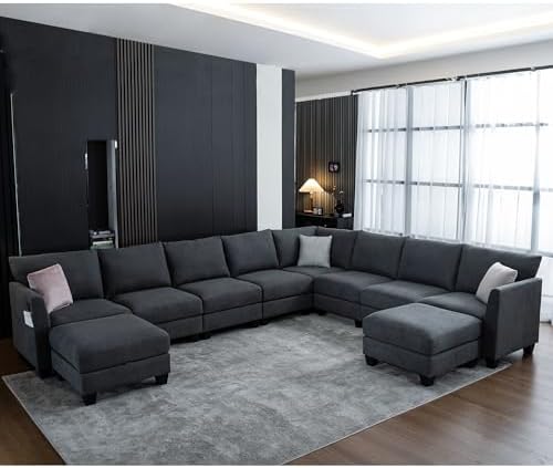 150.4" Large Sectional Couches for Living Room by ZXDesign