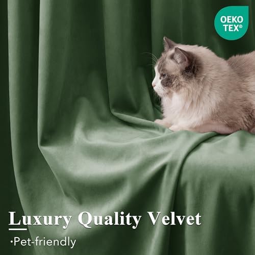 StangH Emerald Green Velvet Thermal Curtains - Image 5