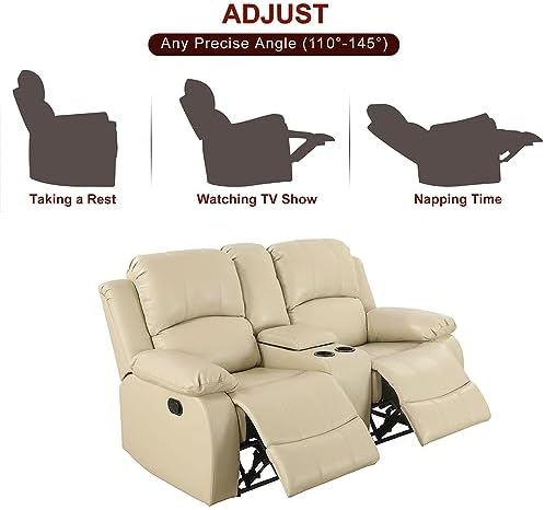 A Ainehome Living Room Furniture Set Leather Recliner Sofa Set Loveseat Chair - Image 5