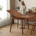 Solid Wood Small Dining Table for 2-6, 23.6"L-47.2"L Expandable Kitchen Table by Dongmuwujee