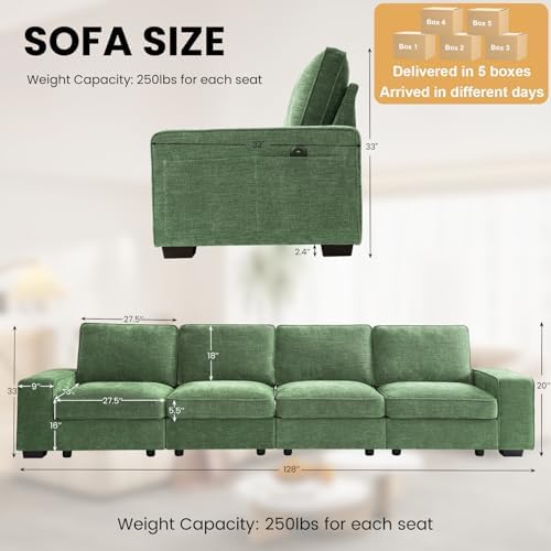 TEKAMON 128" Modular Sofa Couch - Image 2
