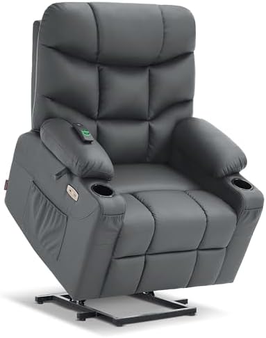 MCombo Power Lift Recliner for Elderly, Leather 7287 by MCombo